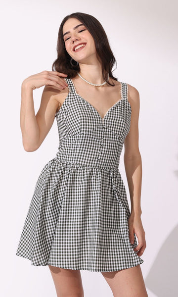Gingham short dress
